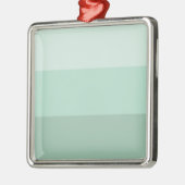 Green Ombre Striped Metalen Ornament (Links)