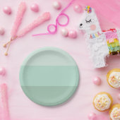 Green Ombre Striped Papieren Bordje (Feest)