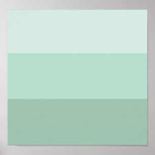 Green Ombre Striped Poster