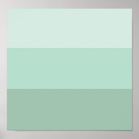 Green Ombre Striped Poster (Voorkant)