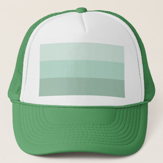 Green Ombre Striped Trucker Pet (Voorkant)