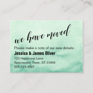 Green Ombre-Waterverf We hebben de afhandelingskaa Visitekaartje