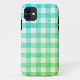 Green Ombré & White Play Gingham  Case-Mate iPhone Case