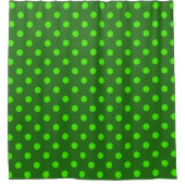 Green On Dark Green Polka Dots Pattern Design Douchegordijn (Voorkant)