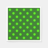 Green On Dark Green Polka Dots Pattern Design Servet (Voorkant)