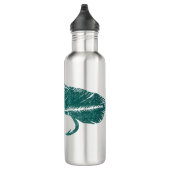 "Green on Stainless Steal Matuka" Streamer Bottle Waterfles (Rechts)