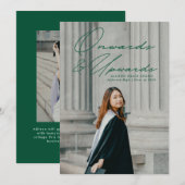 Green On-wards en Upwards 2 Foto-Afstuderen Aankondiging (Voorkant / Achterkant)