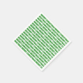 Green on White KerstTypography Paper Napkin Servet (Hoek)
