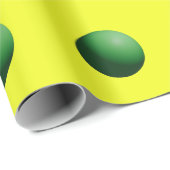 Green on Yellow Cadeaupapier (Rol Hoek)