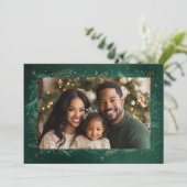 Green One Foto van Kerstmis Feestdagenkaart (Staand voorkant)