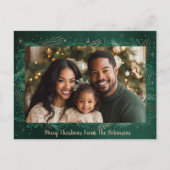 Green One Foto van Kerstmis Feestdagenkaart (Voorkant)