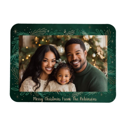 Green One Foto van Kerstmis Magneet (Horizontaal)