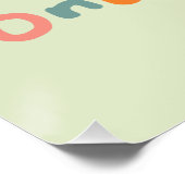 Green One Gekke Goose Eerste Verjaardag Welkom Tek Perfect Poster (Hoek)