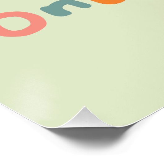 Green One Gekke Goose Eerste Verjaardag Welkom Tek Perfect Poster (Hoek)