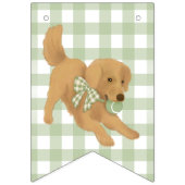 Green One Golden Year Retriever Birthday Vlaggetjes (Eerste vlag)