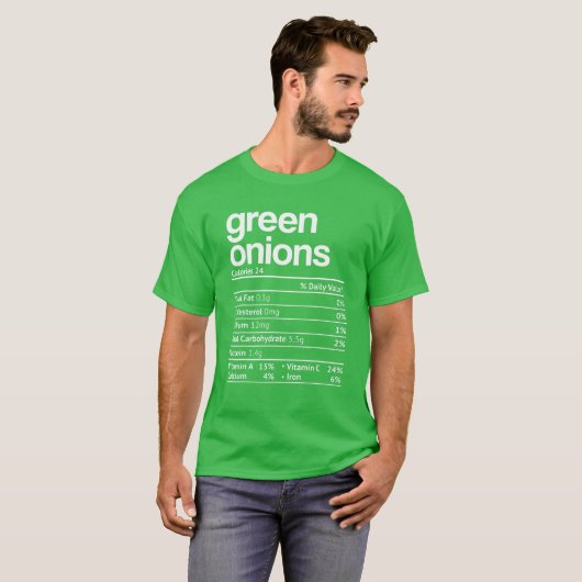 Green Onions Nutrition Feit Funny Thanksgiving Chr T-shirt (Voorkant volledig)