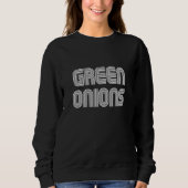 Green Onions  Retro 70s 80s Trui (Voorkant)