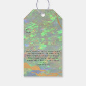 Green Opal Gift-Labels | Labels voor zakelijke tek Cadeaulabel (Achterkant)