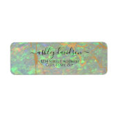 Green Opal Iridescent Return Address Label (Voorkant)