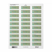 Green Opal Iridescent Return Address Label (Full Sheet)