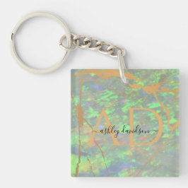 Green Opal Modern Glam Business Sleutelhanger