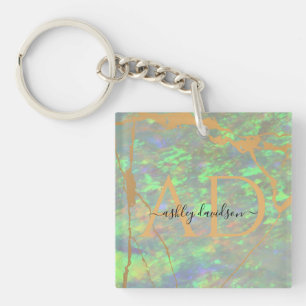 Green Opal Modern Glam Business Sleutelhanger