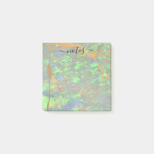 Green Opal Modern Glam Note Pad (Voorkant)