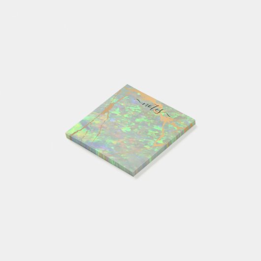 Green Opal Modern Glam Note Pad (Schuin)