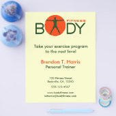 Green Orange Body Madness Personal Trainer Flyer (Enkel)