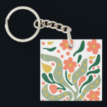 Green & Orange Modern Abstract Floral Sleutelhanger<br><div class="desc">Green & Orange Modern Abstract Floral is a stylish and eye-catching design featuring fresh green tones combined with vibrant orange floral elements. The modern abstract style creates a unique artistic look that feels both elegant and contemporary. Perfect for adding a touch of creativity and nature-inspired beauty to everyday products, home...</div>
