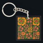 Green & Orange Modern Abstract Floral Sleutelhanger<br><div class="desc">Green & Orange Modern Abstract Floral is a stylish and eye-catching design featuring fresh green tones combined with vibrant orange floral elements. The modern abstract style creates a unique artistic look that feels both elegant and contemporary. Perfect for adding a touch of creativity and nature-inspired beauty to everyday products, home...</div>