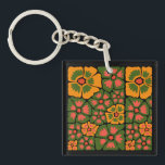 Green & Orange Modern Abstract Floral Sleutelhanger<br><div class="desc">Green & Orange Modern Abstract Floral is a stylish and eye-catching design featuring fresh green tones combined with vibrant orange floral elements. The modern abstract style creates a unique artistic look that feels both elegant and contemporary. Perfect for adding a touch of creativity and nature-inspired beauty to everyday products, home...</div>