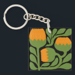 Green & Orange Modern Abstract Floral Sleutelhanger<br><div class="desc">Green & Orange Modern Abstract Floral is a stylish and eye-catching design featuring fresh green tones combined with vibrant orange floral elements. The modern abstract style creates a unique artistic look that feels both elegant and contemporary. Perfect for adding a touch of creativity and nature-inspired beauty to everyday products, home...</div>