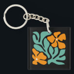 Green & Orange Modern Abstract Floral Sleutelhanger<br><div class="desc">Green & Orange Modern Abstract Floral is a stylish and eye-catching design featuring fresh green tones combined with vibrant orange floral elements. The modern abstract style creates a unique artistic look that feels both elegant and contemporary. Perfect for adding a touch of creativity and nature-inspired beauty to everyday products, home...</div>