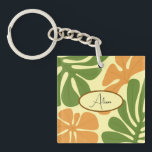 Green & Orange Modern Abstract Floral Sleutelhanger<br><div class="desc">Green & Orange Modern Abstract Floral is a stylish and eye-catching design featuring fresh green tones combined with vibrant orange floral elements. The modern abstract style creates a unique artistic look that feels both elegant and contemporary. Perfect for adding a touch of creativity and nature-inspired beauty to everyday products, home...</div>