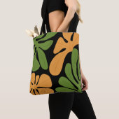 Green & Orange Modern Abstract Floral Tote Bag (Dichtbij)