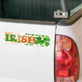 Green Oranje White Irish Shamrock Bumpersticker (Op Truck)