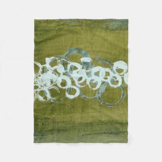 Green Orbs I Fleece Deken (Voorkant)