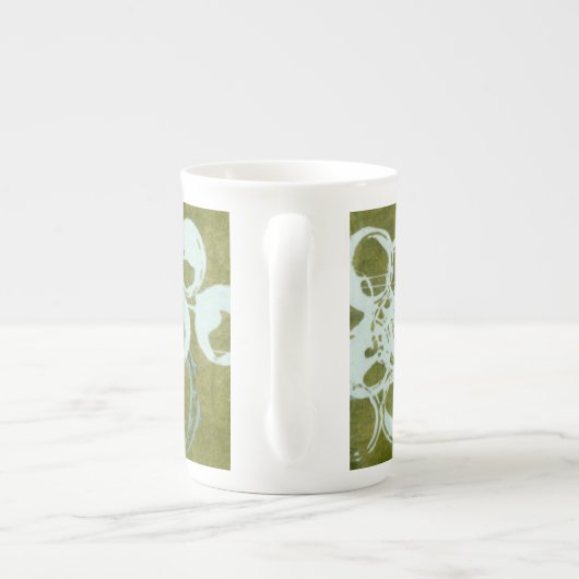 Green Orbs I Porselein Kop (Achterkant)