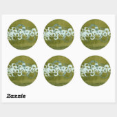 Green Orbs I Ronde Sticker (Vel)