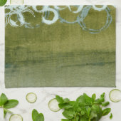 Green Orbs I Theedoek (Gevouwen)