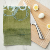 Green Orbs I Theedoek (Quarter Fold)