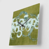Green Orbs I Vierkante Klok (Hoek)