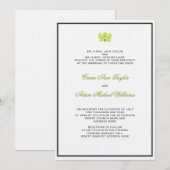 Green Orchid Invitation Kaart (Voorkant / Achterkant)