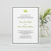Green Orchid Invitation Kaart (Staand voorkant)