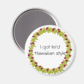 Green orchid lei magnet (Voorkant / Achterkant)