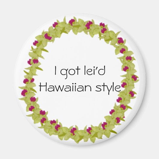 Green orchid lei magnet (Voorkant)