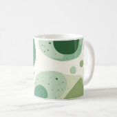 Green Organic Abstract Shapes 🍃 Koffiemok (Voorkant rechts)