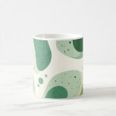 Green Organic Abstract Shapes 🍃 Koffiemok (Center)