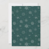 Green Ornaments Snowflakes Christmas Party Kaart (Achterkant)